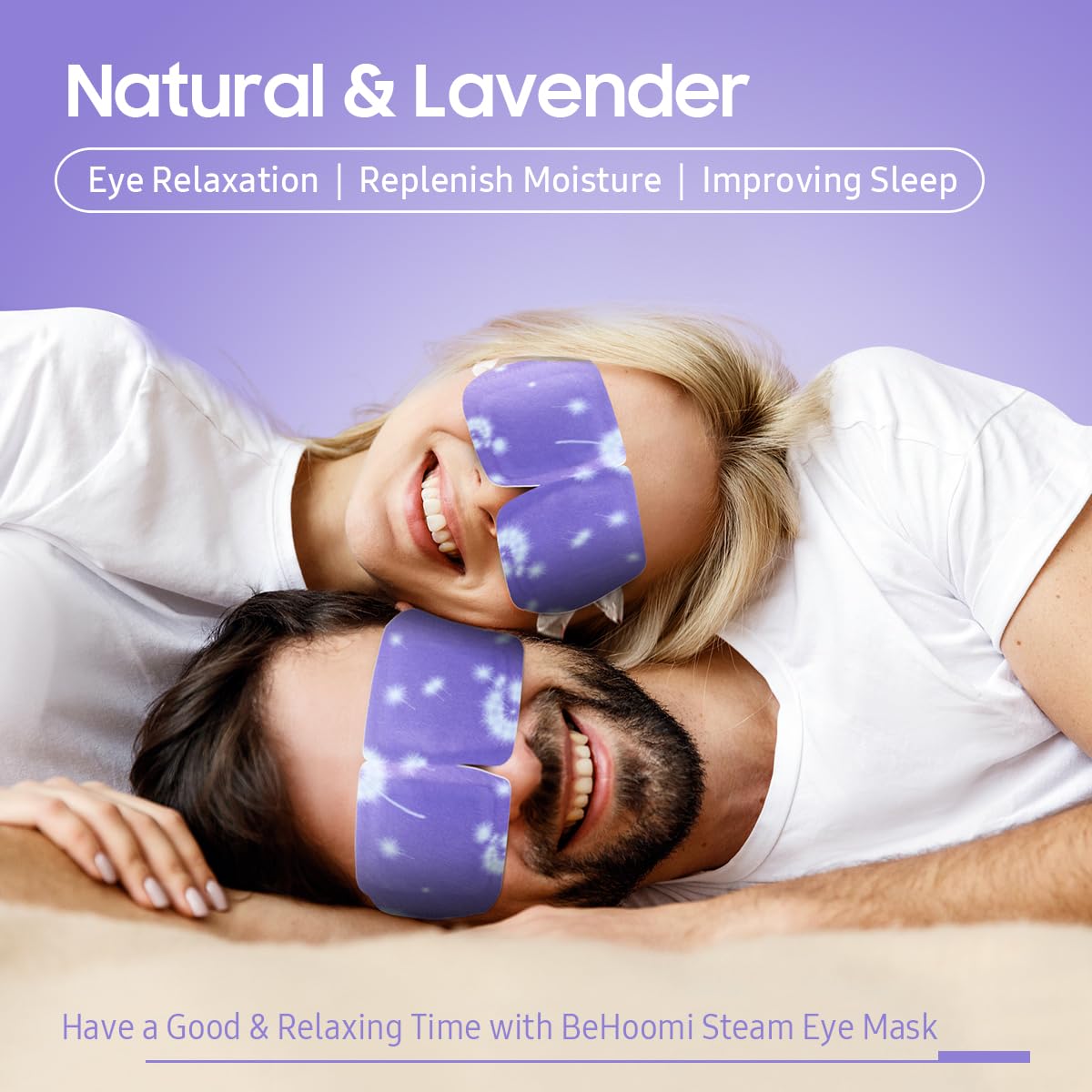 Steam Eye Mask - 10-Pack Self-Heating Disposable Spa Warm Compress | Relaxation Gifts for Women - Lavender Scent