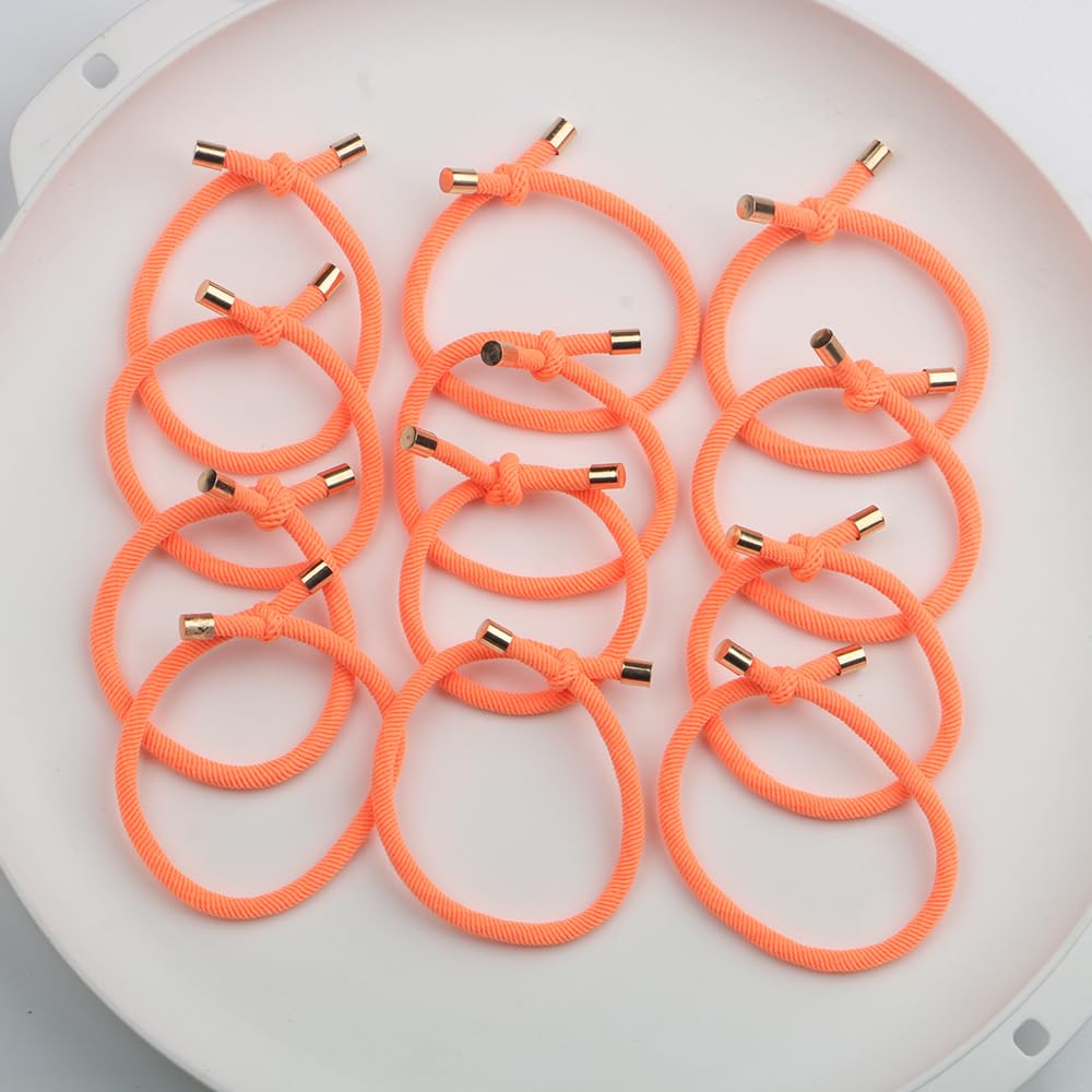 Elastic Hair Ties - Stretchy Rubber Bands for Women | Pack of 12 Black Ponytail Holders