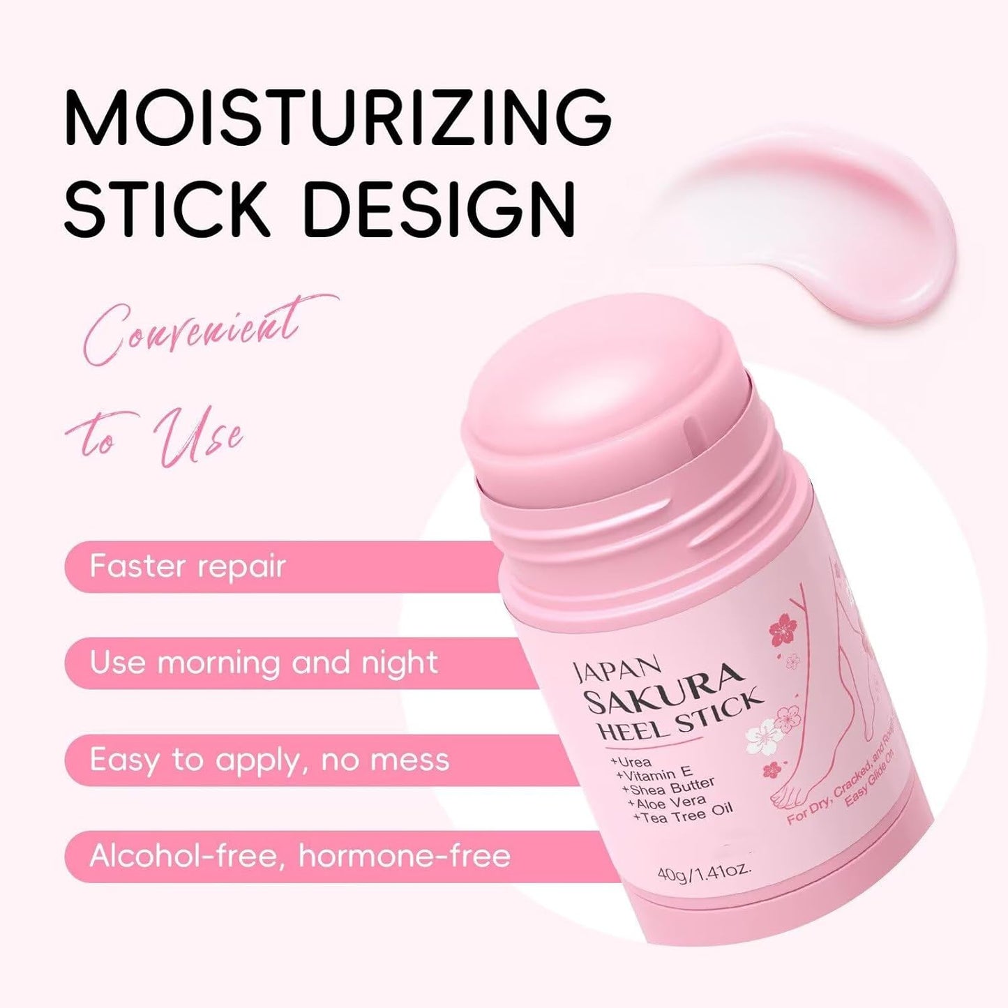 Cracked Heel Repair Stick - Deep Moisturizing Balm for Dry Feet & Heels | Exfoliates Dead Skin
