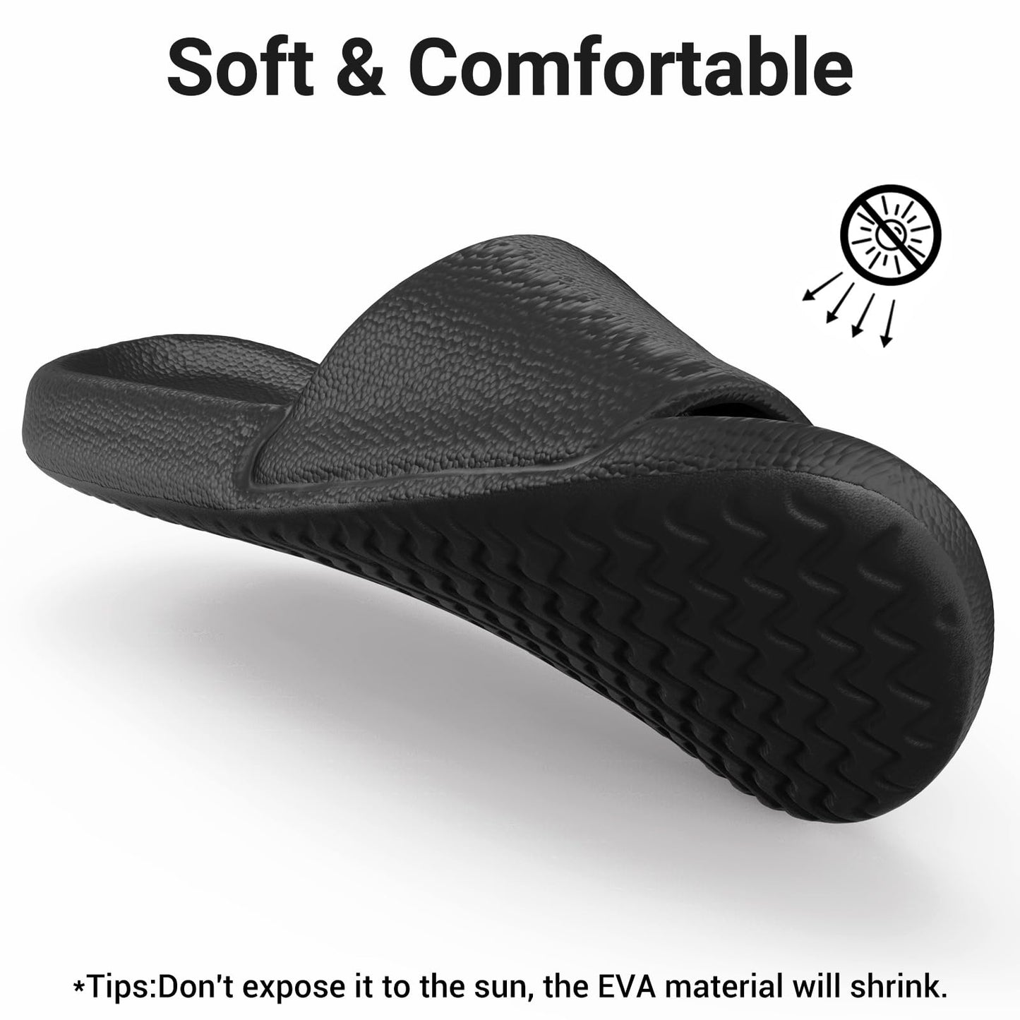Kattmas Shower Shoes for Women & Men - Non-Slip House Slippers - Cloud Comfort Slides - Quick-Dry, Arch Support - Perfect for Bathroom, Beach, Pool, Travel