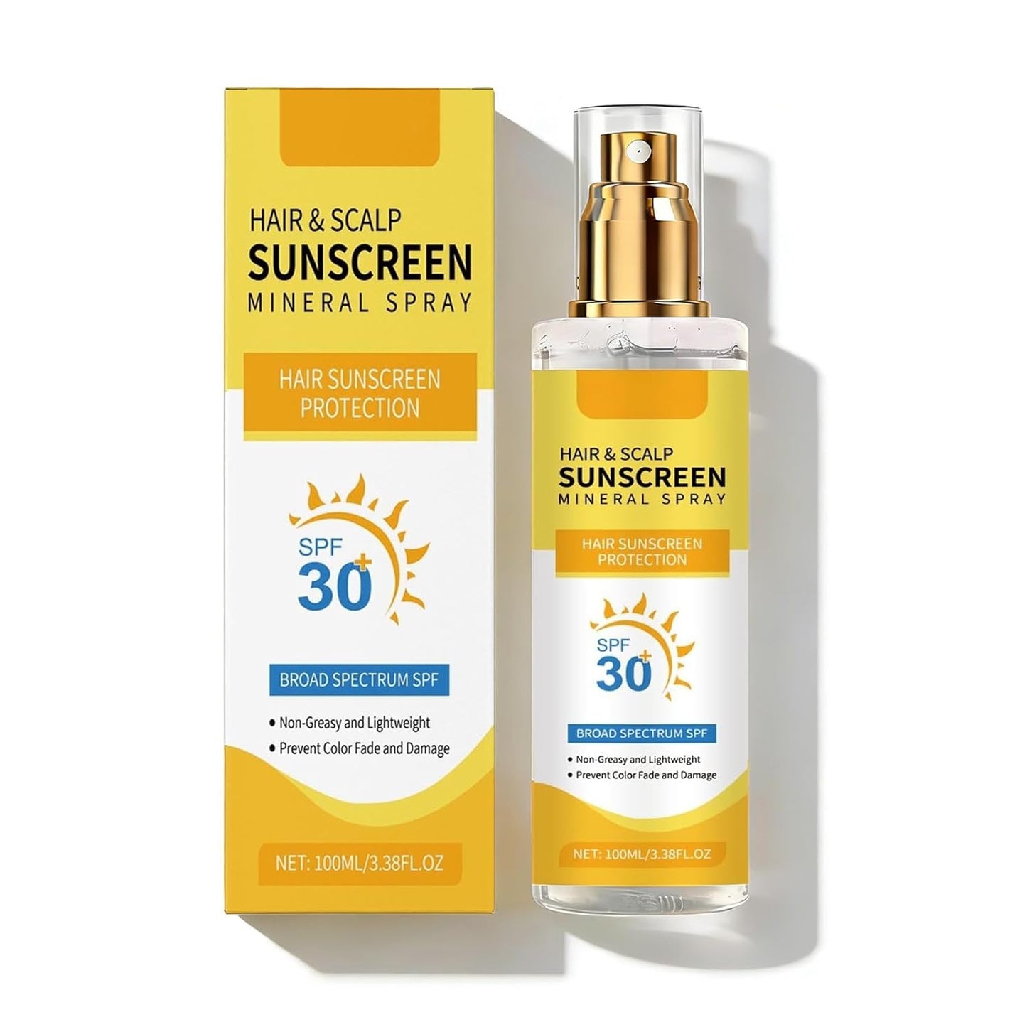 Hair & Scalp Sunscreen Spray SPF 30+ | Lightweight UV Protection, Non-Greasy Formula, Water-Resistant