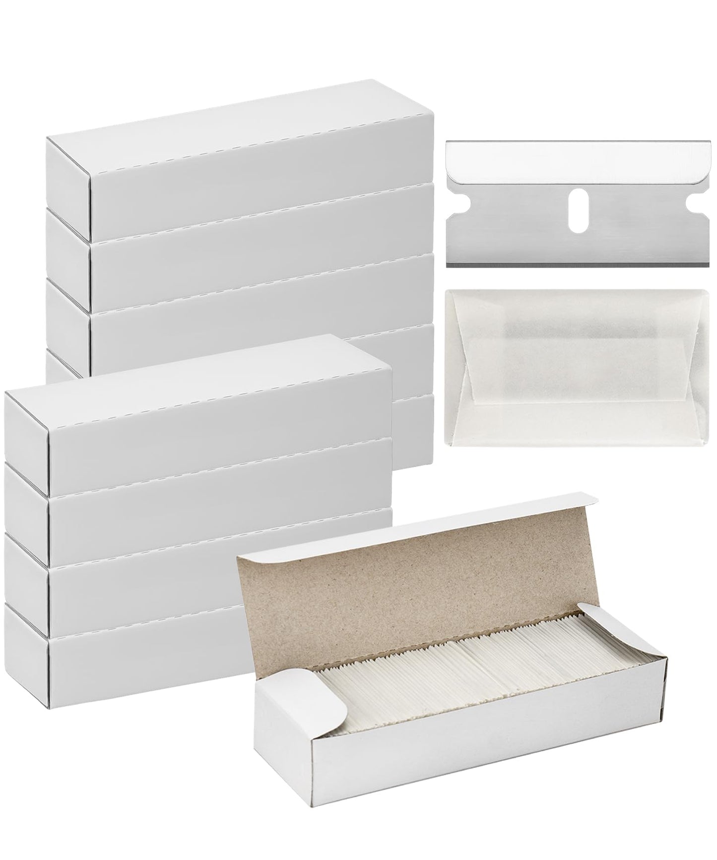 Bates- Single Edge Razor Blades, 1000 Pack, Silver, Carbon Steel Razor Blades Single Edge Blades