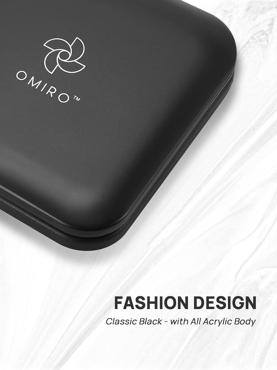 Folding Compact Mirror - 1X/15X Magnification | 3½” Pocket Size Travel Makeup Mirror (Black)