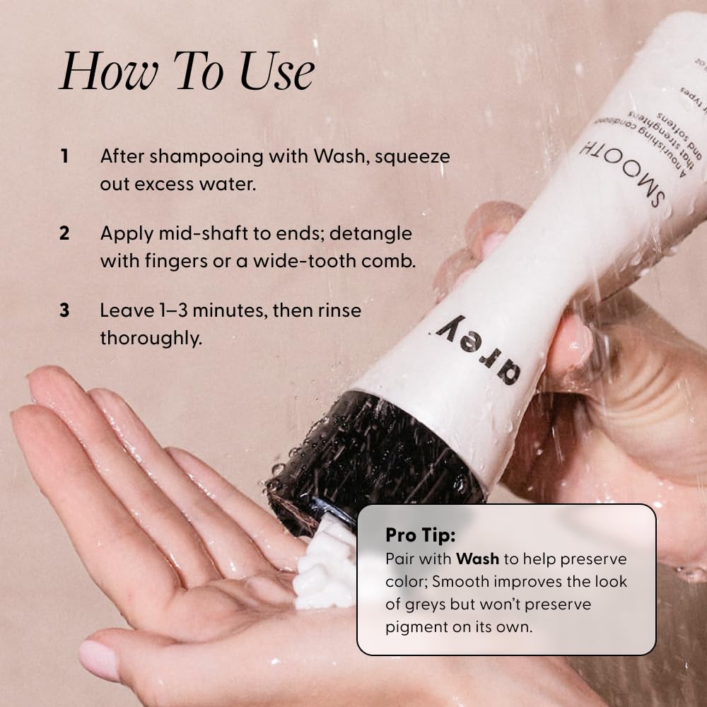 Arey Smooth Conditioner - Anti-Aging Formula for Fine to Medium Hair | Retains Moisture & Promotes Smoothness | 8.45 Fl Oz