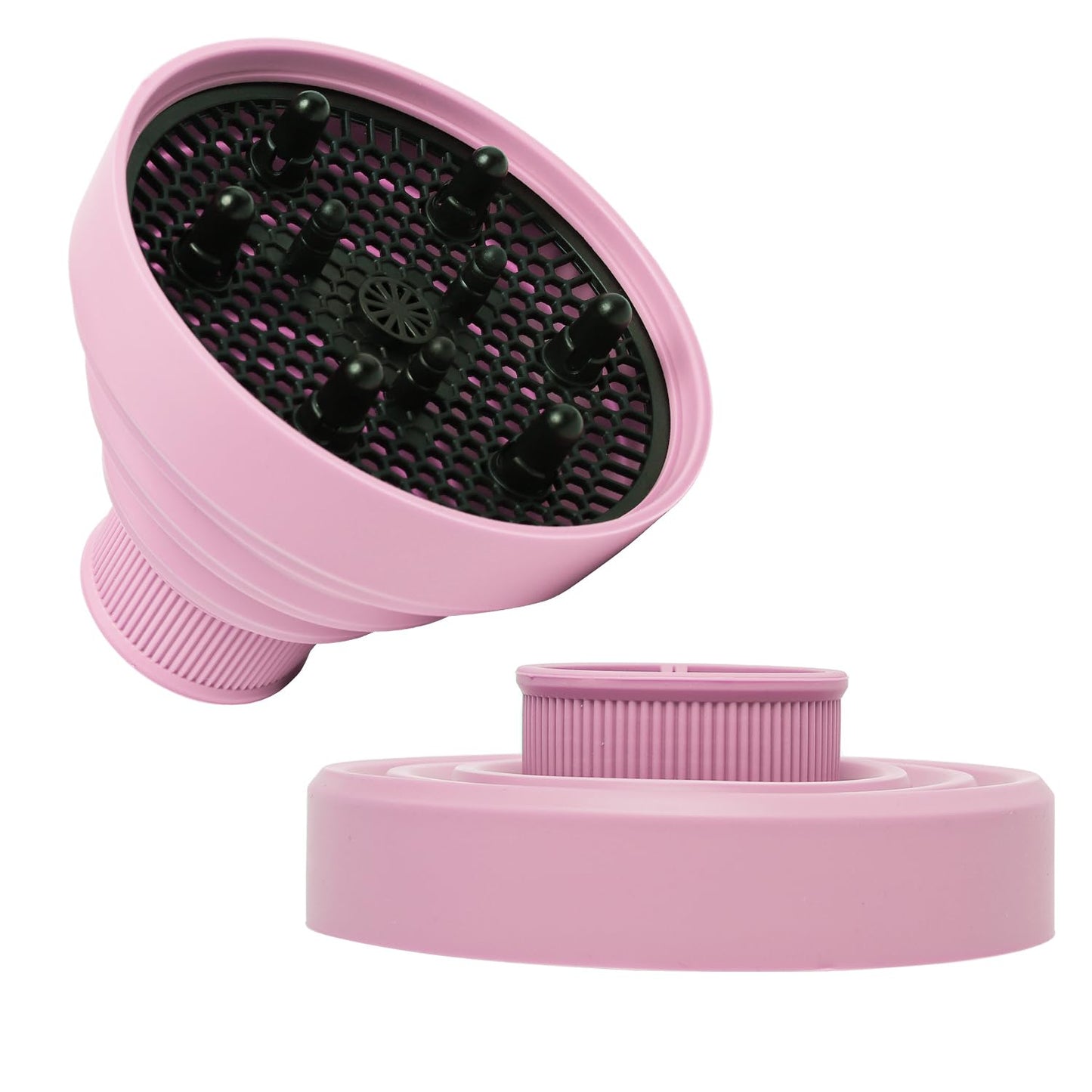Collapsible Hair Dryer Diffuser Attachment - Foldable & Portable Travel Design | Fits Most Hair Dryers (1.575-1.968 Inch Nozzle) - Blue