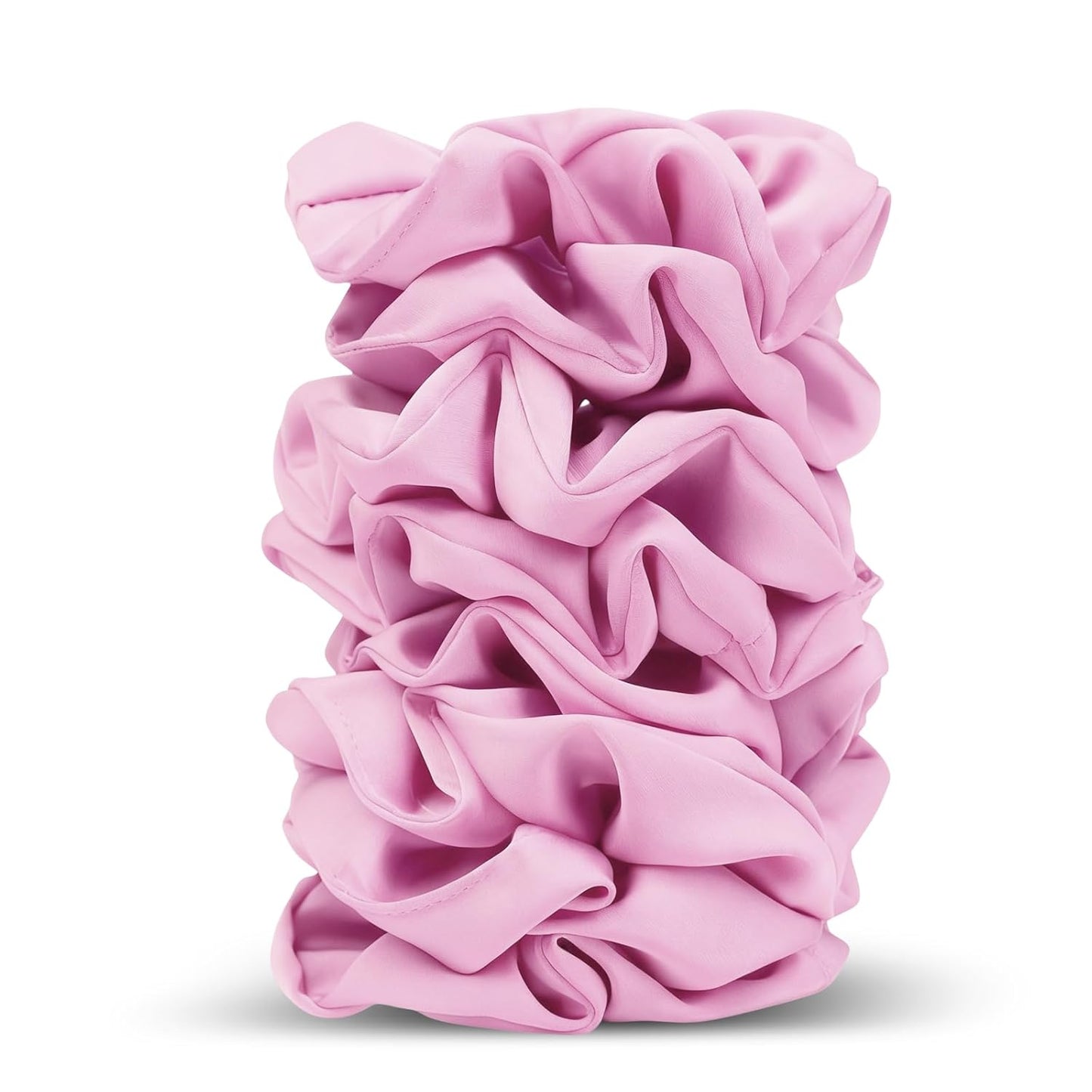 Satin Scrunchies for Women - 8PCS Black Silk Hair Ties | No-Crease, Frizz-Free Gentle Elastic Bands for All Hair Types