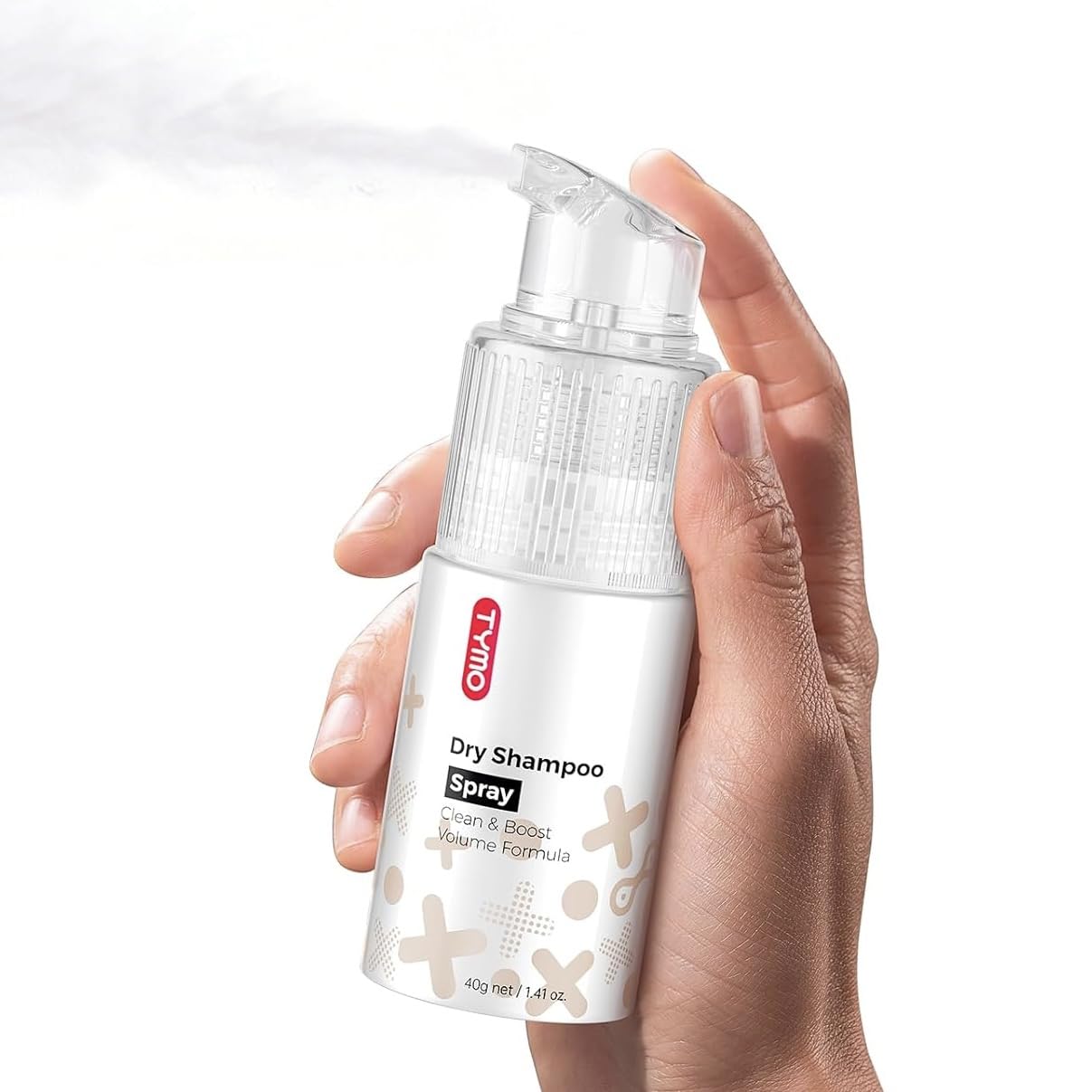Tymo Dry Shampoo for Women - Volumizing Powder Spray for Dark Oily Hair | 1.41 oz Travel Size, Absorbs Oil & Refreshes Roots