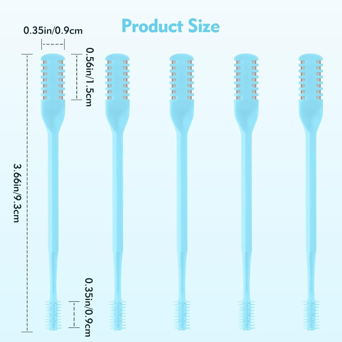 Nasal Hair Cutter - 2-in-1 Double-Sided Nose Hair Trimmer with 360° Rotation & Cleaning Brush | Portable for Men & Women - Blue
