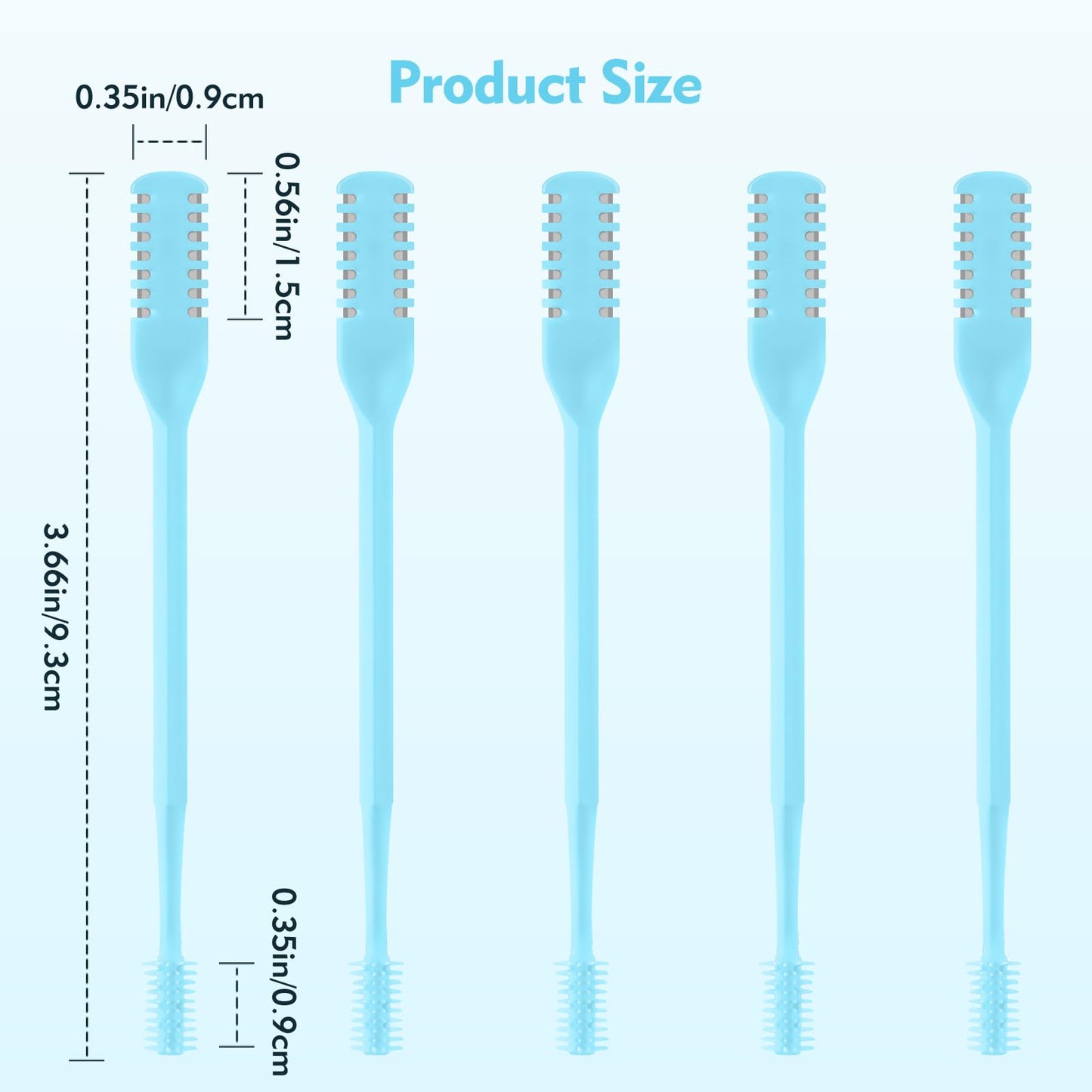ZASZO 5Pcs 2-in-1 Nasal Hair Cutter, Double-Sided Nose Hair Trimmer Upgrade, 360° Rotating Manual Nose Trimmer Portable with Soft Cleaning Brush for Women and Men (Blue)