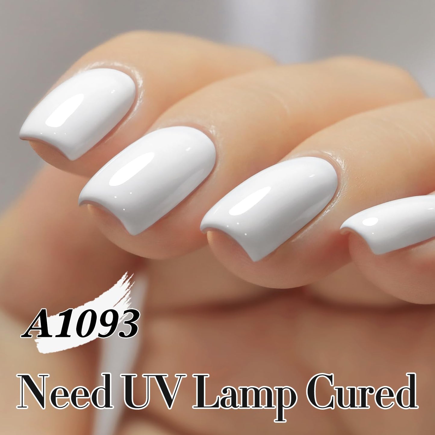 Double Rhythm 15ML Gel Nail Polish Pure Sheer Same Color Same Bottle Soak Off Gel Polish Art Manicure Salon DIY at Home for Women (White-A1093)