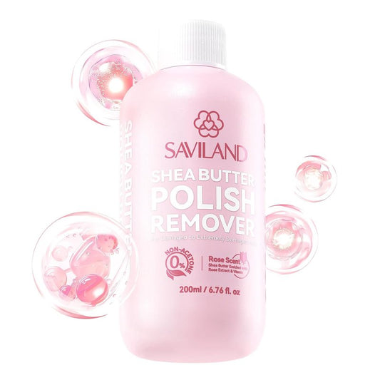 SAVILAND Nail Polish Remover - 200 ML Non-Acetone Formula with Shea Butter & Castor Oil | Gentle for Home Salon Use
