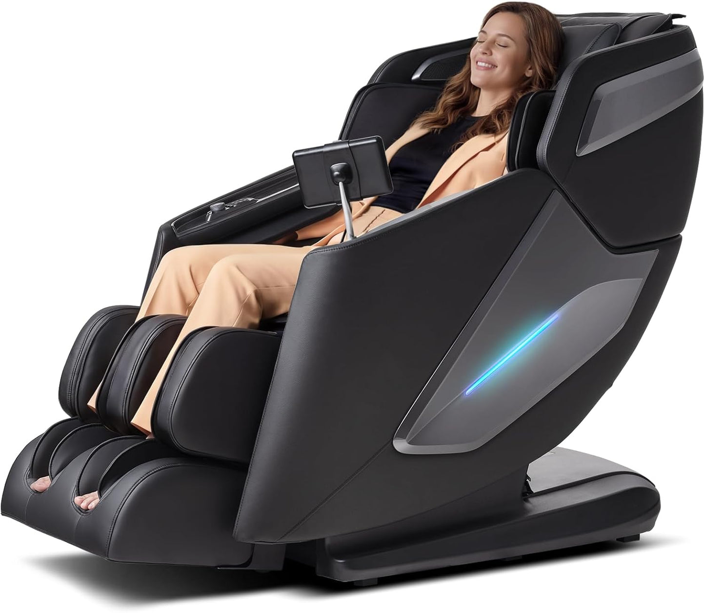 4D Massage Chair - Full Body Zero Gravity Recliner with Voice Control | 53.14" SL Track, 12 Auto Modes, Bluetooth Speaker