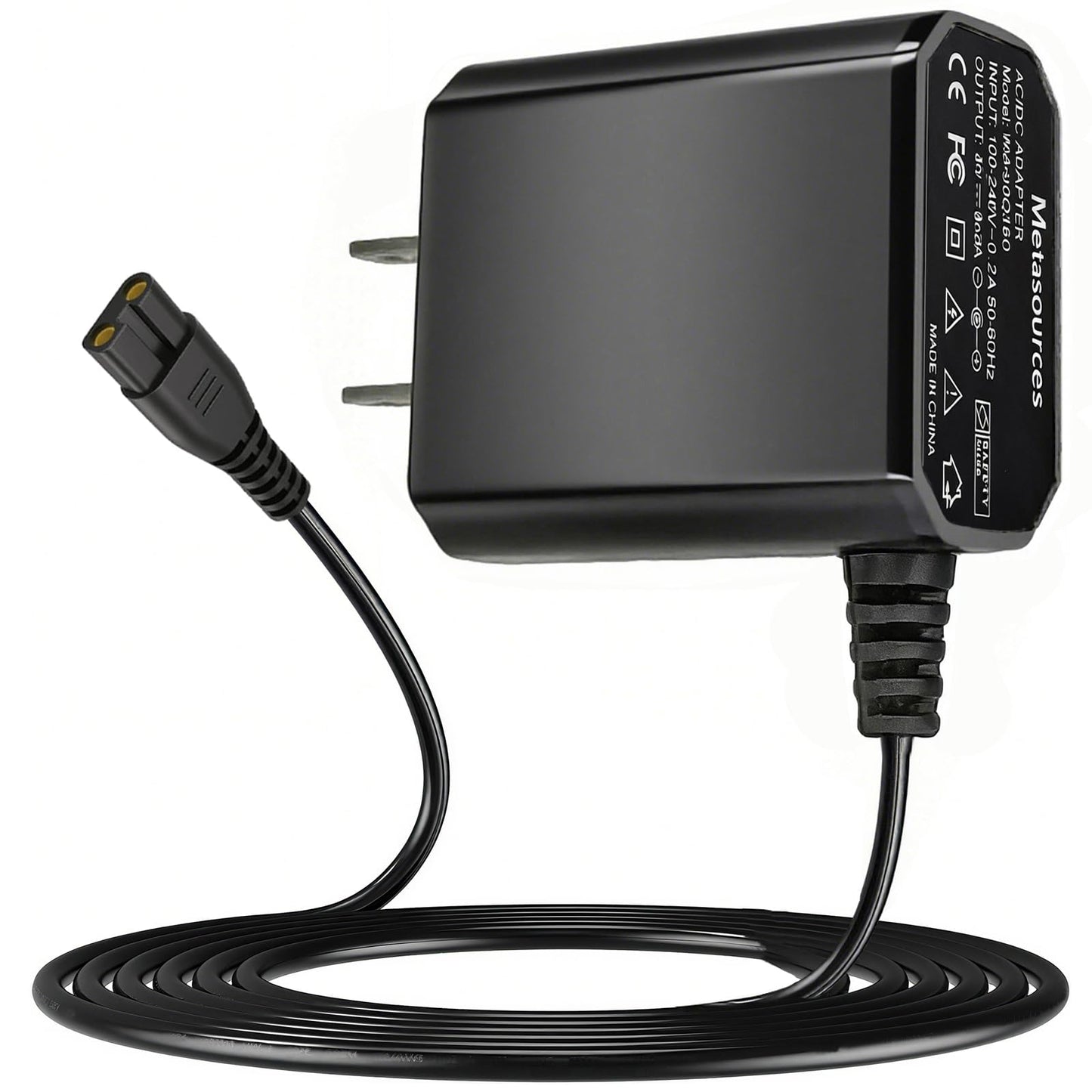 Metasources 2-Prong AC/DC Adapter Compatible with Babyliss Pro Volare X2 FXF811 9430 FX811 FX811U FX811E FX811RE Cord/Cordless Battery Hair Clipper DVE DSA-12PFT-12 DSA-12G-12 FUS 12.8V Power Charger