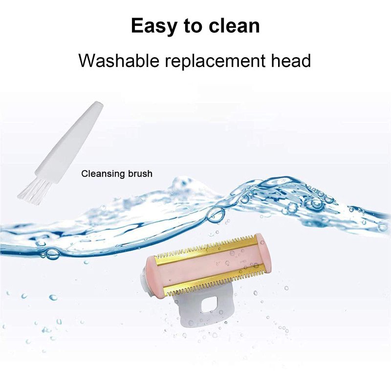 6PCS LinMei Razor Replacement Heads Compatible for Finishing Touch Flawless Body Rechargeable Ladies Shaver and Trimmer with 2 Cleaning Brush