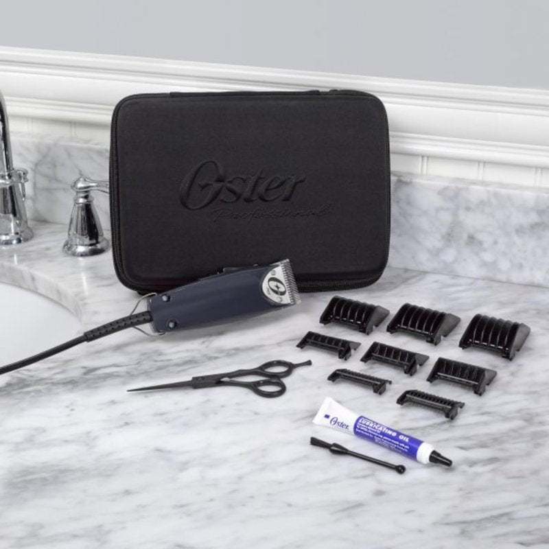 Oster Pro Adjustable Hair Clippers & Hair Cutting Kit, 1 CT, Navy Blue