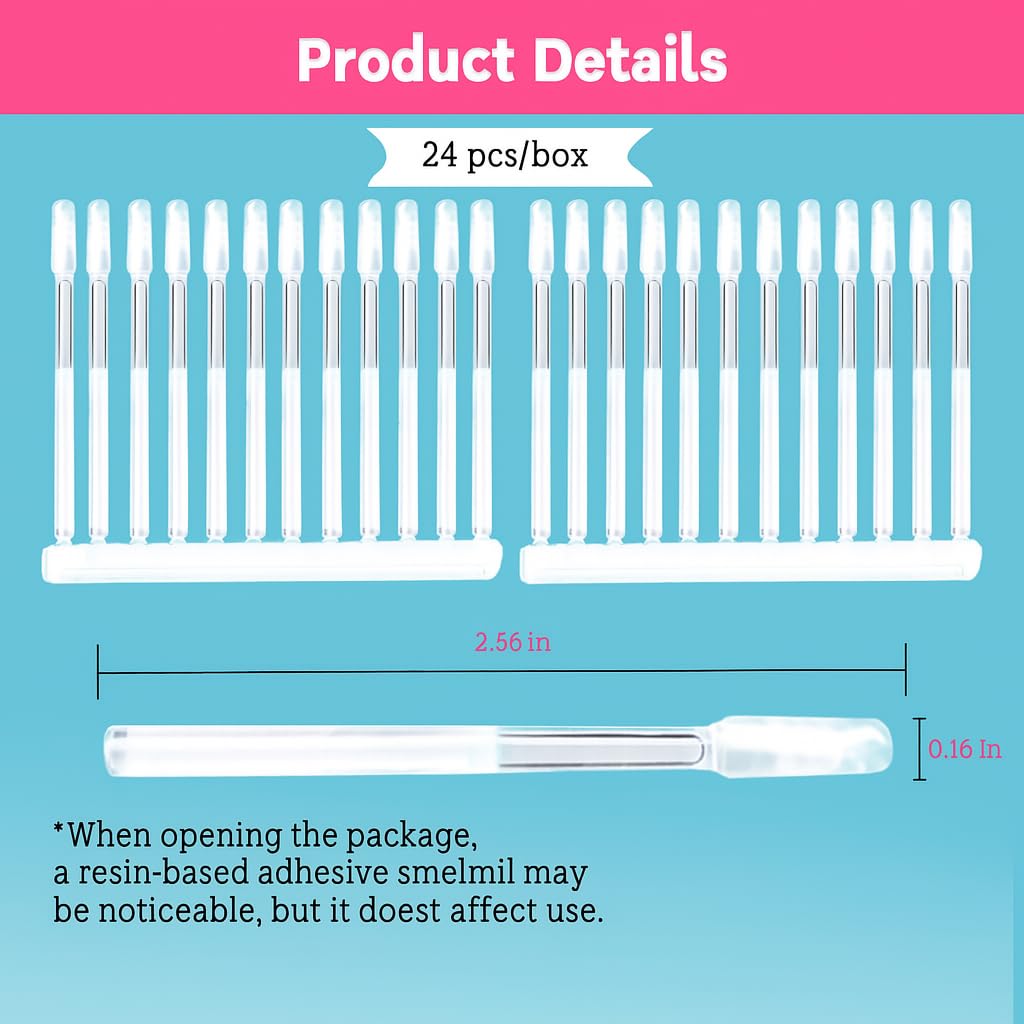 Sticky Ear Cleaning Stick 24 Pack, Adhesive Ear Cleaner with Washable Design, Reusable Soft Sticky Ear Swabs for Gentle Ear Cleaning, Portable Ear Wax Removal for Adults (Olive Green)