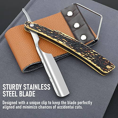 SXDGS Professional Straight Razor Set NO.163 with Leather Strop
