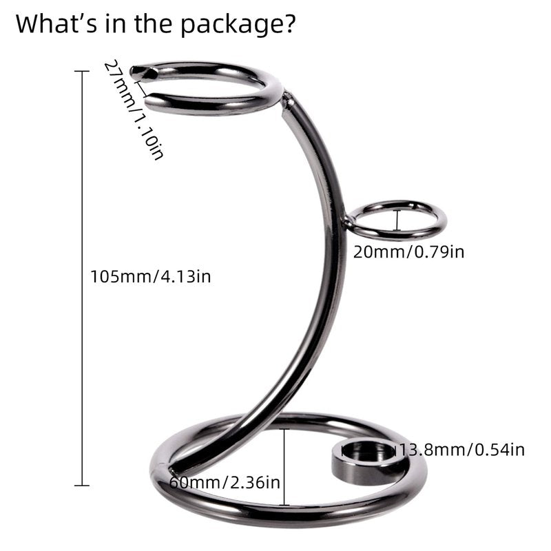 Grandslam Shaving Razor and Brush Stand Universal Holder for Safety Razor Storage Shave Brush Holder (gunmetal)