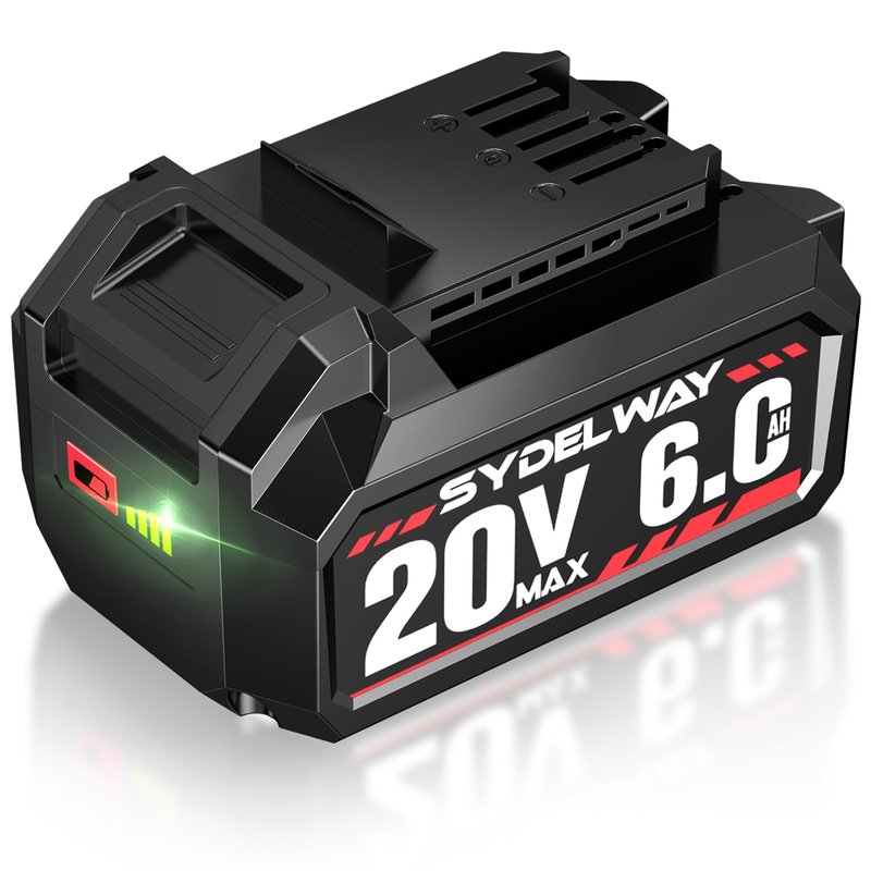 Sydelway 20V 6.0Ah Battery Replacement for Skil 20V Battery, Compatible with SKIL PWRCORE 20 Volt Cordless Power Tools and Chargers, Replacement for Skil Battery BY519601 BY519603 BY519702