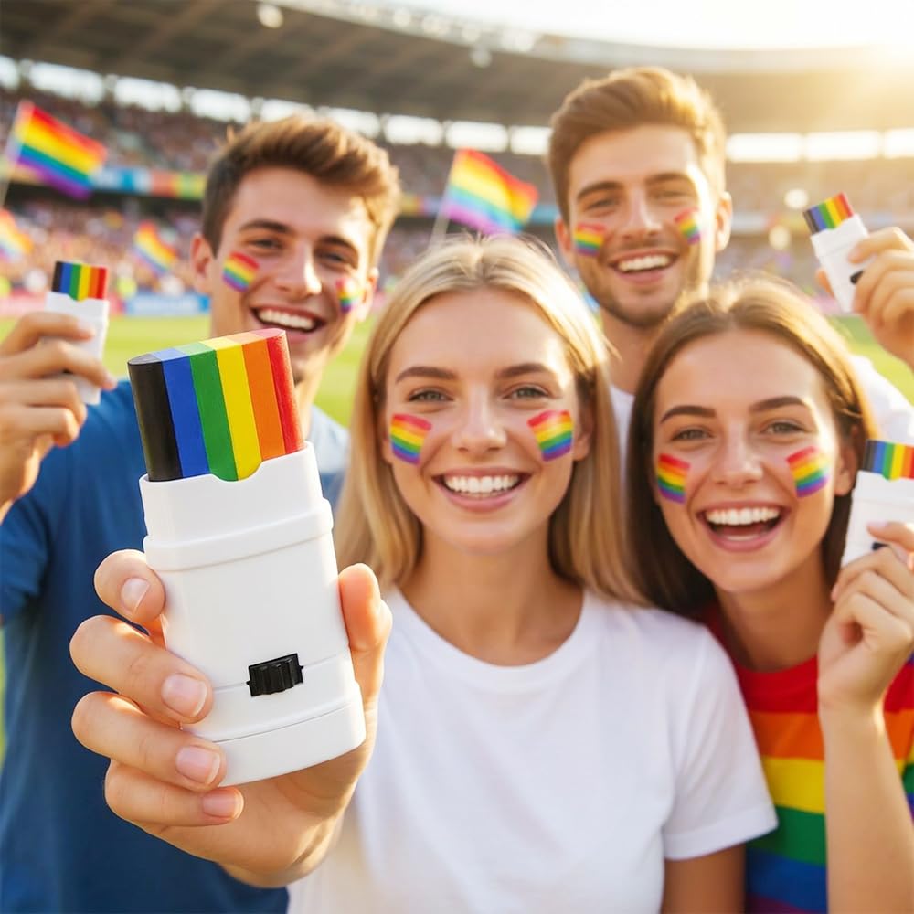 Rainbow Face Paint Stick, 2026 New Pride Face Paint Stick, Face Body Paint for Pride Parade, Festival Body Paint for Pride Party, Rainbow Body Paint for Adults Celebrations Festival (1 unit)
