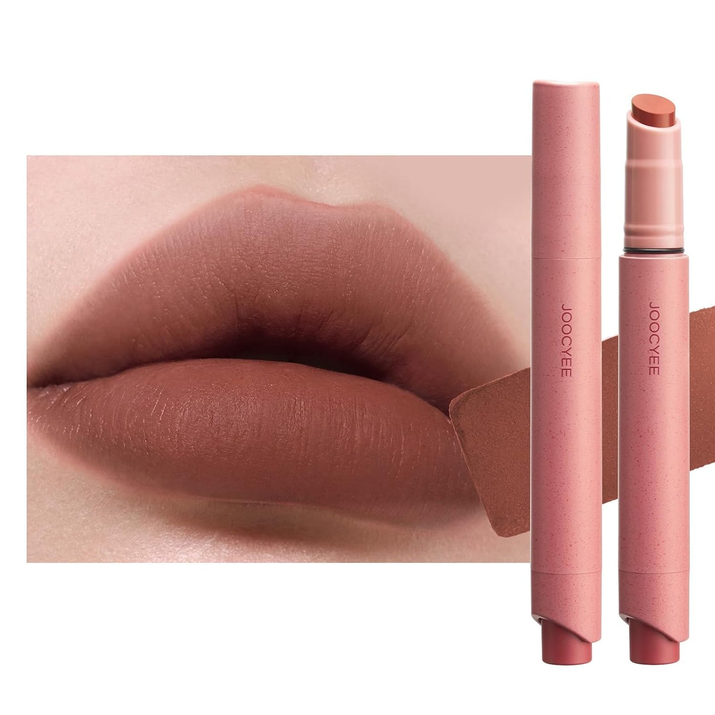 Velvet Rouge Matte Lipstick Pencil - Lightweight, Waterproof, High Pigment Lip Color | Buildable Coverage in Nude
