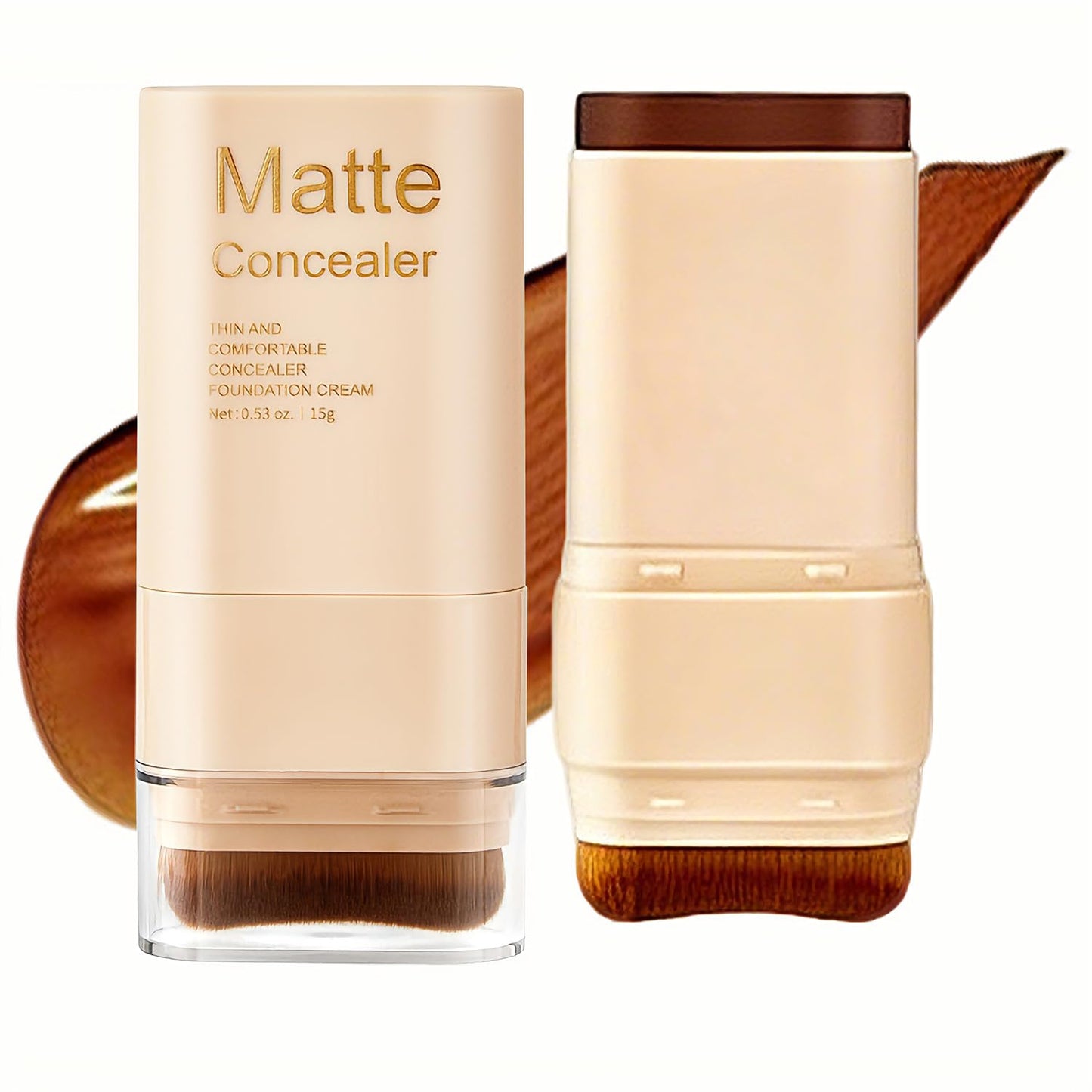 Matte Concealer Foundation Stick - Serum-Infused Tinted Moisturizer & Hydrating Contour | Sheer-to-Medium Dewy Coverage (02#)