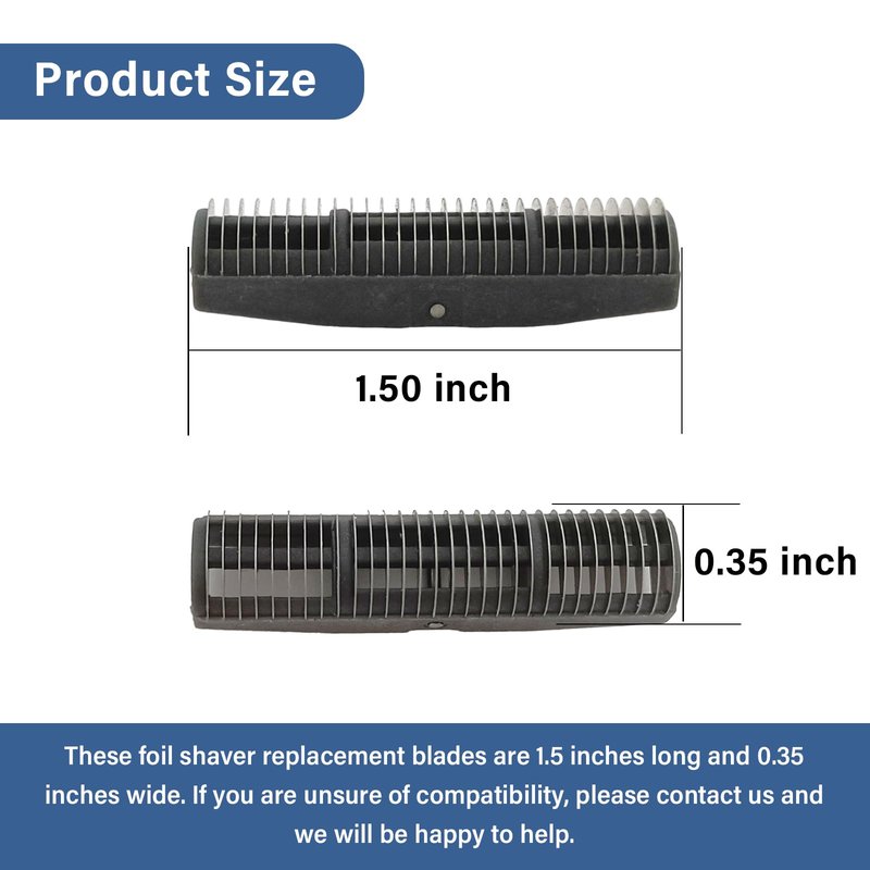 Foil Shaver Replacement Blades Compatible with Andis TS-1 TS-2 Foil Shaver, For Babyliss FXFS2 FX3, For Wahl 5 Star Vanish(8173-700) Shaver, Fit for 17150 17200 17235 17220 Foil Shaver Blade - 4Pcs