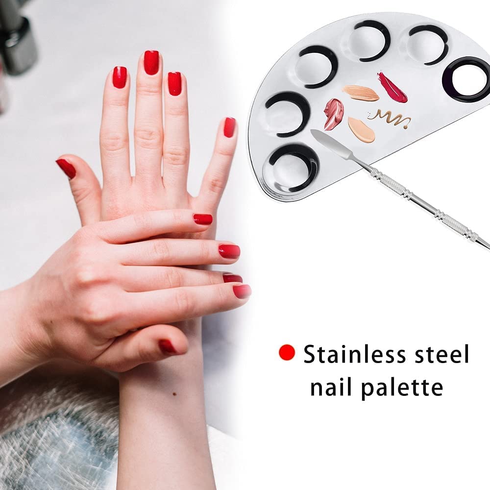 Makeup Mixing Palette, Cosmetic Mixing Palette Blending Palettes with Spatula Tool Mixing Foundation,Eyeshadow,Nail Gel