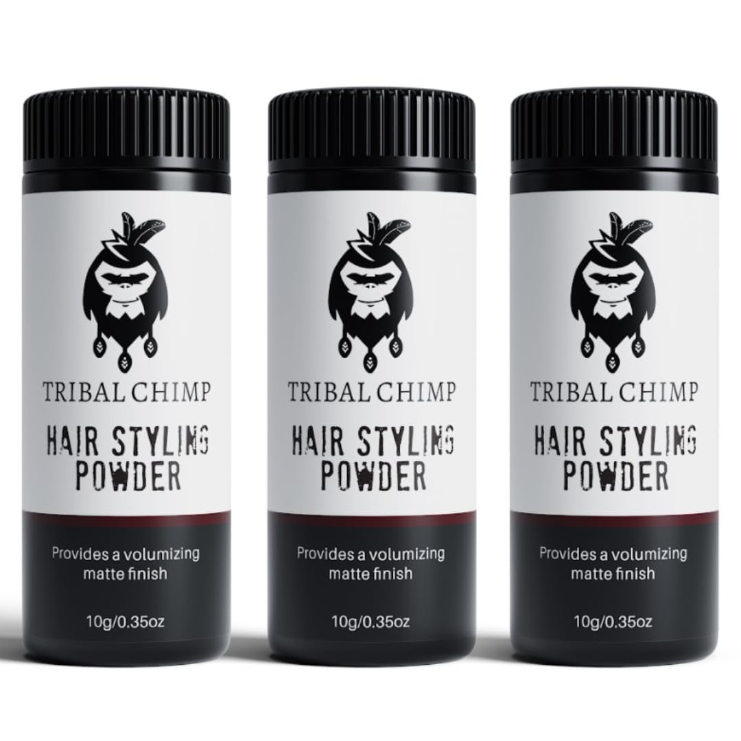 Tribal Chimp Hair Styling Powder for Men & Women – Hair Volumizer & Texture Powder for All Hair Types with Matte Finish – 24H Invisible Hold, Adds Volume & Texture, Non-Sticky and Smells Great