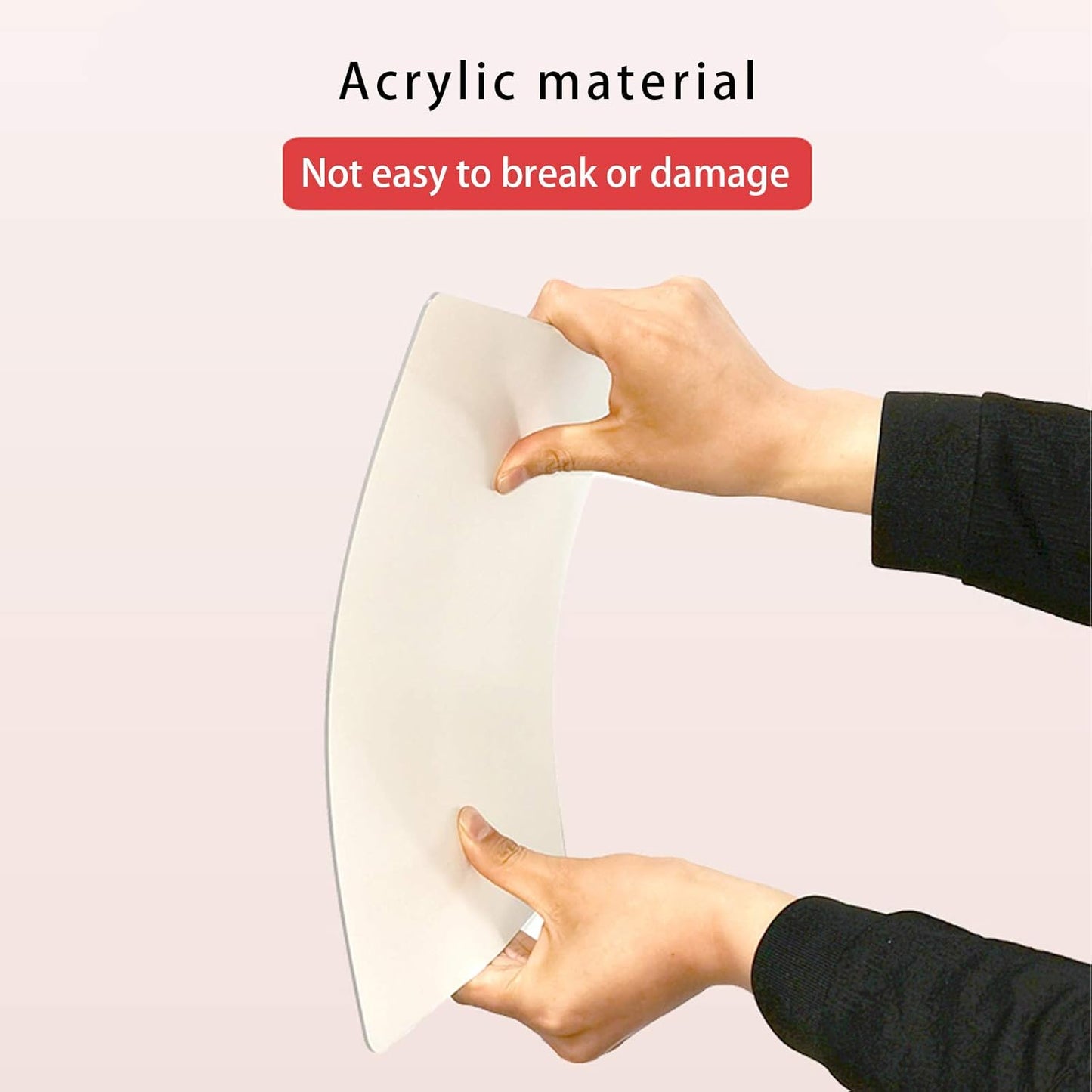 Acrylic Wall Mirror - Shatterproof Self-Adhesive Lightweight 8x10 Inch | Safe Reflective Plexiglass for Kids & Adults