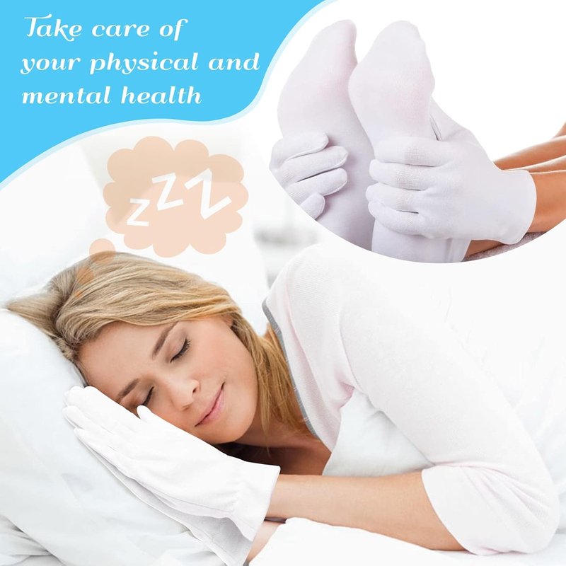 XL White Cotton Gloves for Dry Hand Moisturizing | 6 Pairs for Eczema Care & Jewelry Inspection