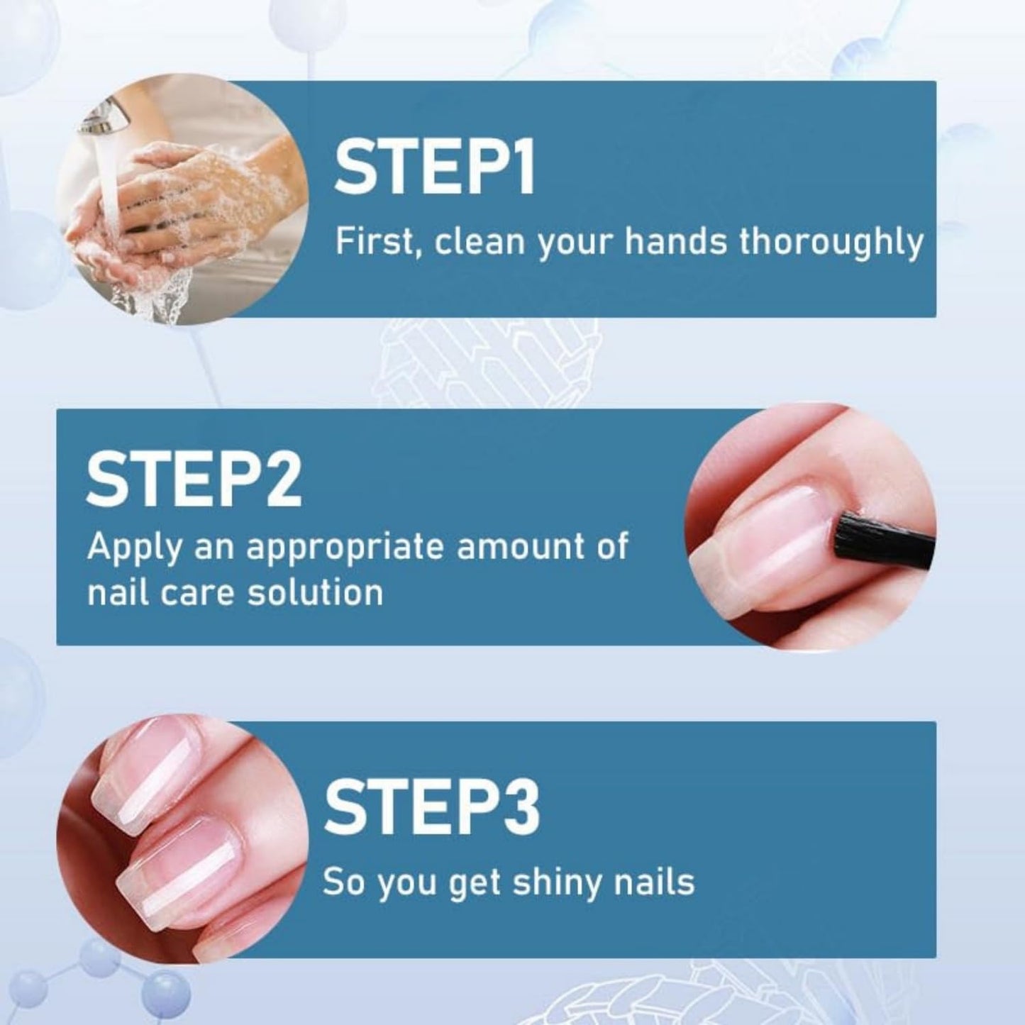 3 Days Nail Care - Keratin Amino Acid Conditioner for Weak, Fragile Nails | Quick-Dry Hydrating Treatment