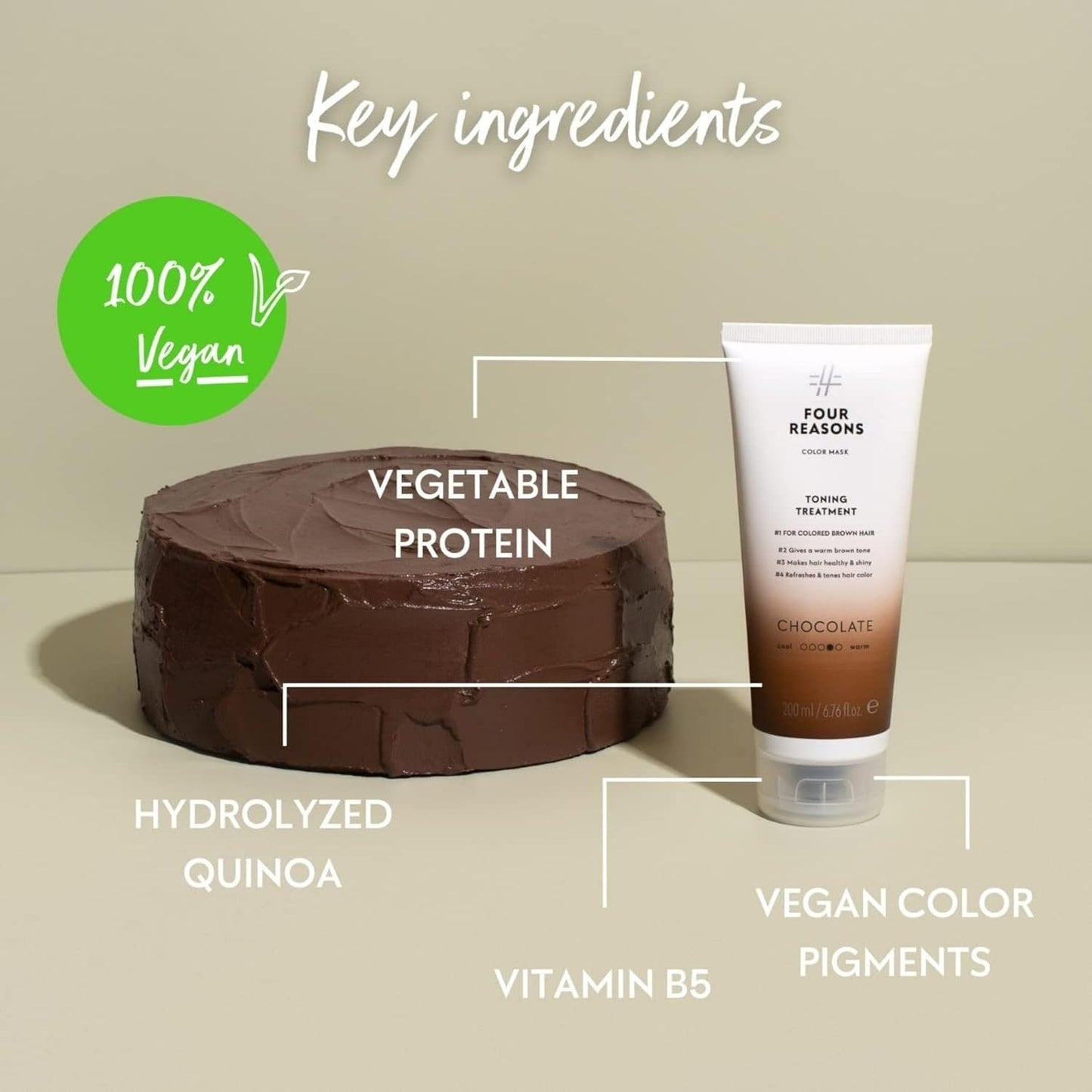 Color Mask - Chocolate | Semi-Permanent Hair Toner for Color-Treated Hair - Vegan & Cruelty-Free - 6.76 fl oz