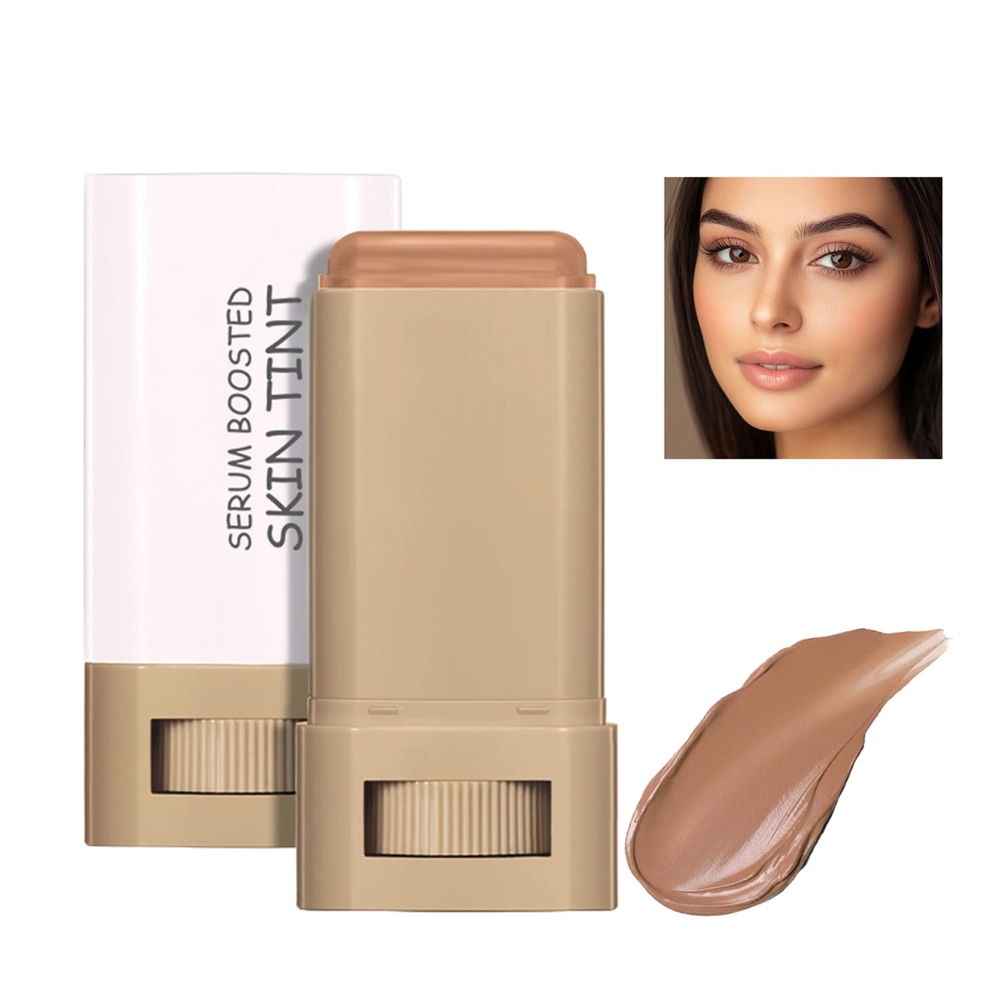 Foundation Stick - Serum-Boosted Beauty Balm for Contouring & Skin Tint | Buildable Coverage, Natural Finish, Long-Lasting Wear