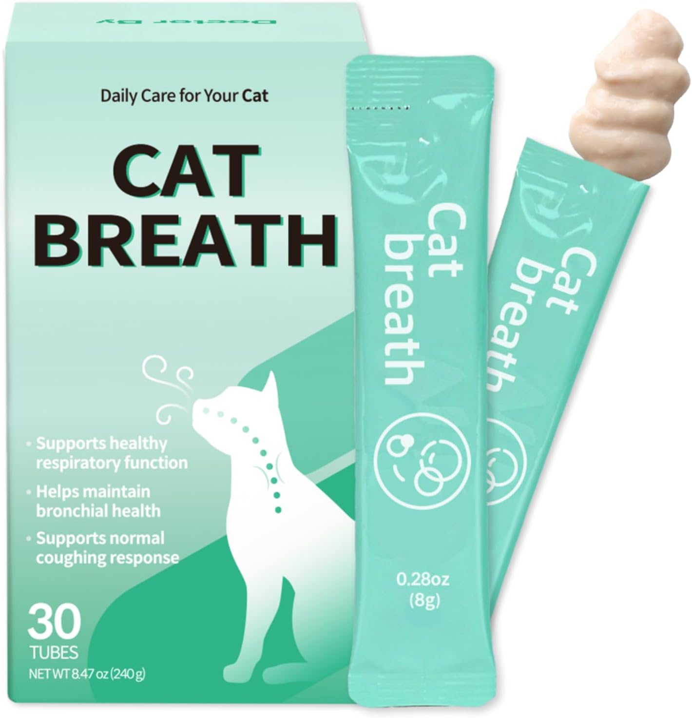 Cat Bronchial Supplements - Lickable Chicken Formula for Sneezing, Asthma & Cold Relief | 1 Pack