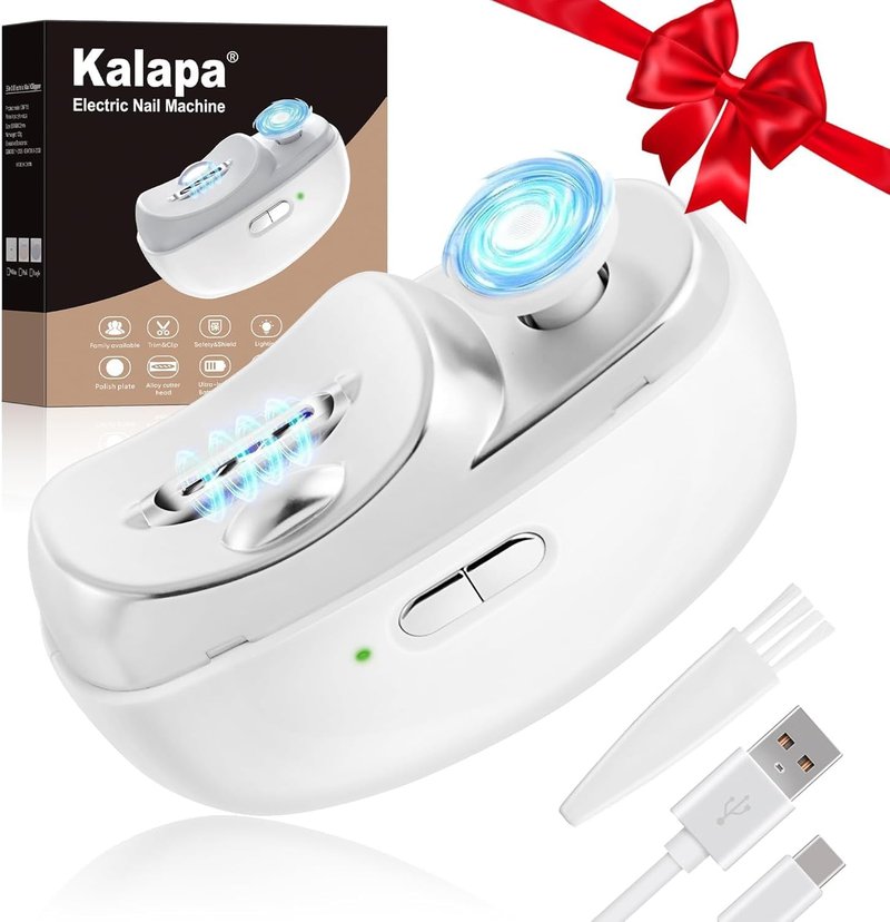 Electric Nail Clippers - 3 in 1 Automatic Nail Trimmer with Polishing, Dust Storage & LED Light | Safe for Seniors, Adults & Kids