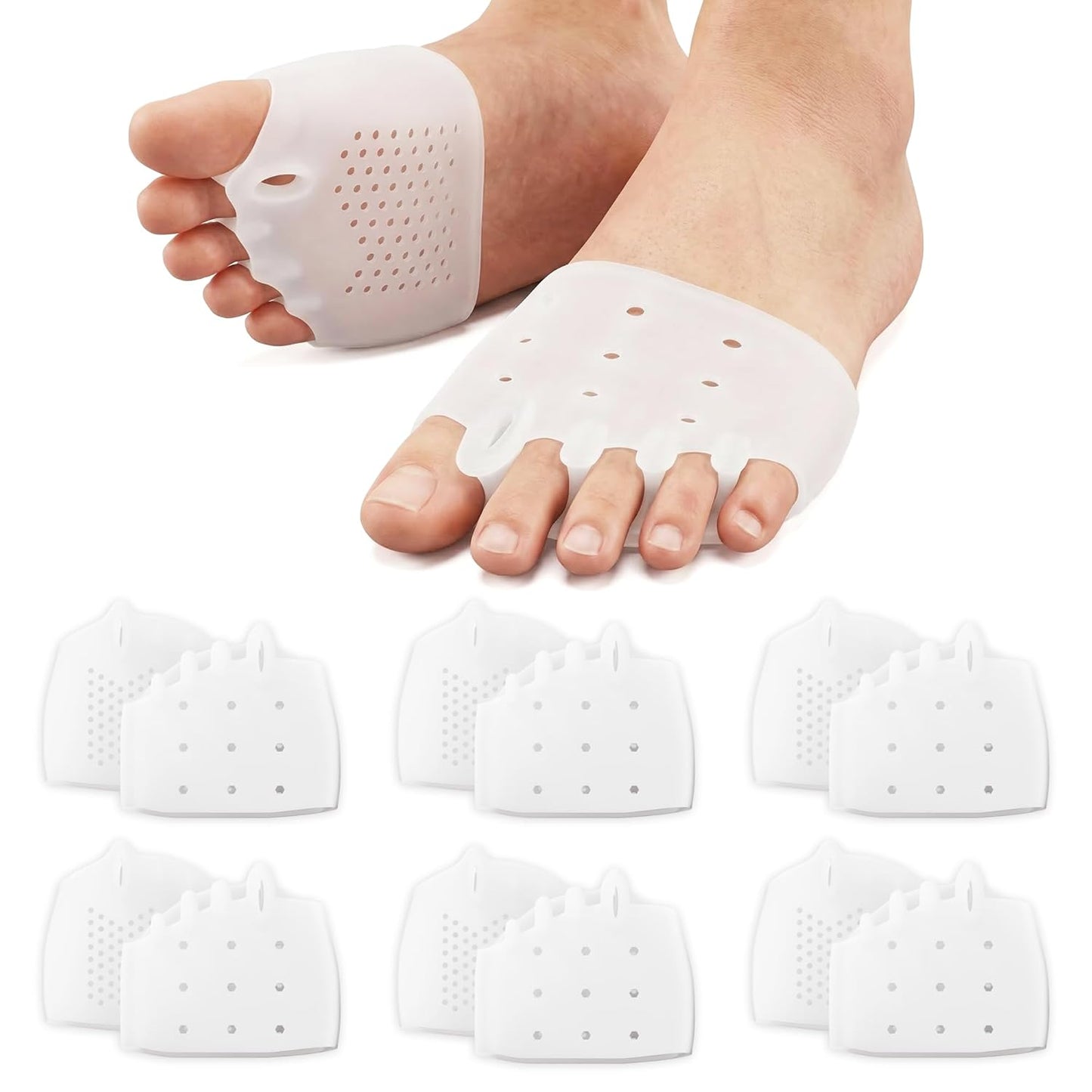 Toe Separators for Women & Men | Soft Silicone 6 Pairs for Bunion Relief & Toe Alignment