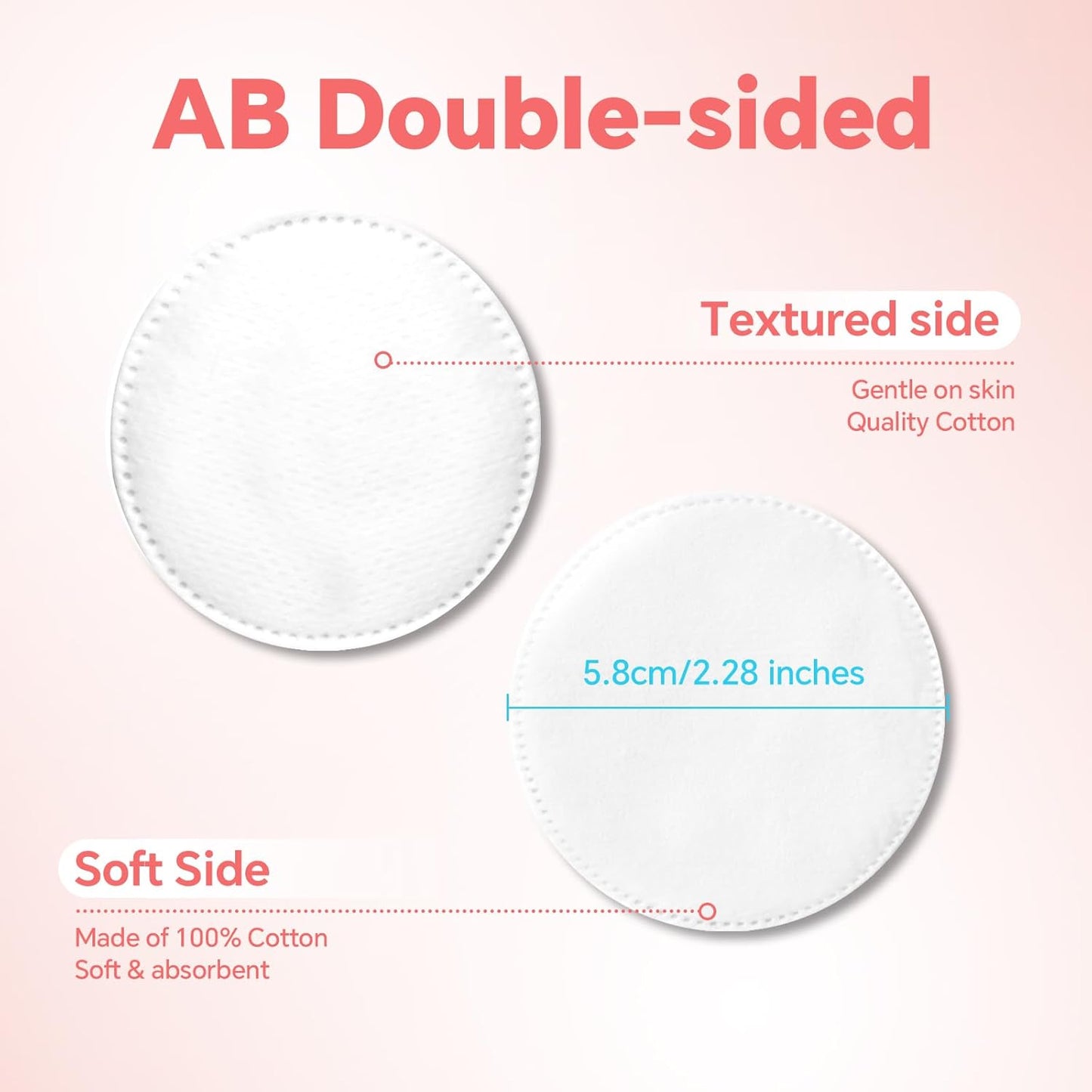 100% Pure Cotton Round Makeup Remover Pads - Lint-Free, Soft & Hypoallergenic | 210 Count