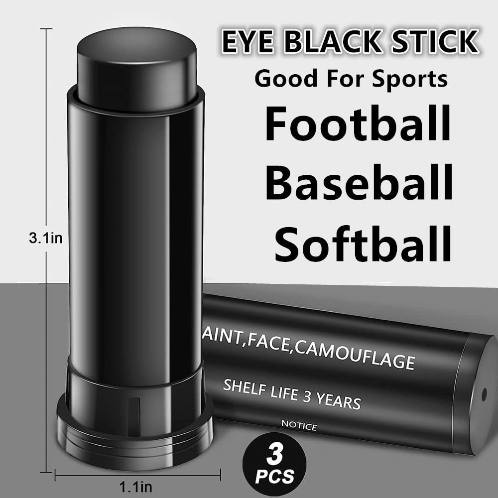 Eye Black Camo Face Paint Stick - 3 Colors for Baseball, Softball & Football | Hunting Accessories