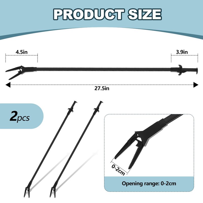 Gisafai 2 Pcs Plastic Aquarium Tongs 27 Inches Long Multi Purpose Trimming Feeding Aquarium Tools for Fresh Water Saltwater Fish Tanks Coral Plant