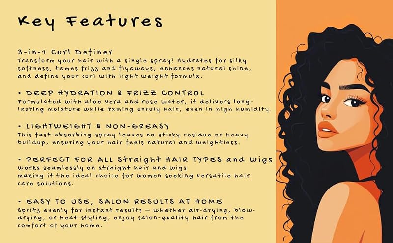 On Natural Curl-N-Wavy 3-in-1 Curl Definer, Rosemary & Aloe Vera, 8 oz