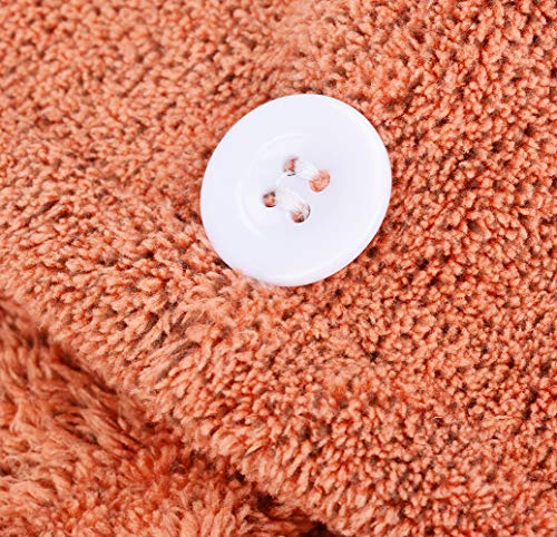 HOPESHINE Microfiber Hair Towel Wrap 3-Pack - Salmon Red, Sea Green, Grey