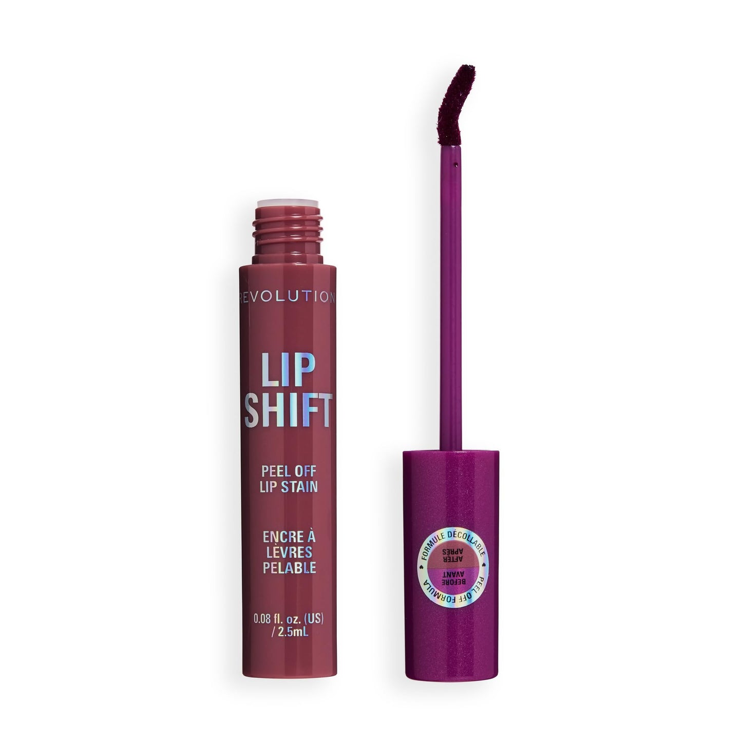 Revolution Lip Shift Peel Off Lip Stain, Long-Lasting Lip Tint with Bold Pigment, Lightweight Formula, Vegan & Cruelty-Free, Supernova Mauve, 2.5ml