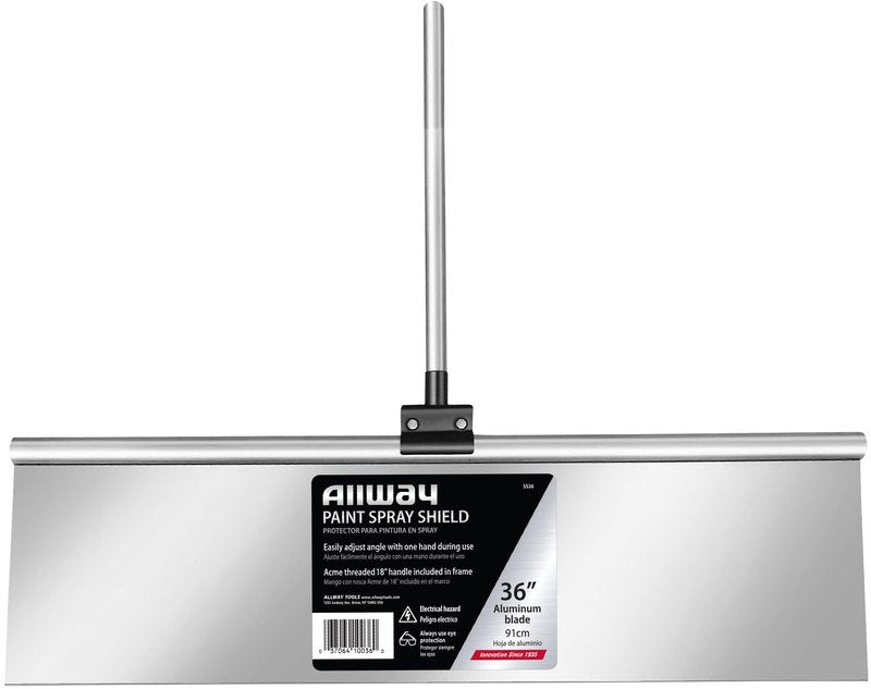 ALLWAY SS36 Aluminum Paint Spray Shield, 36"