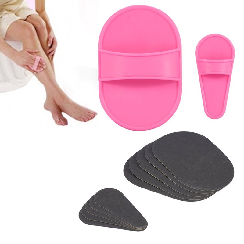 Hair Removal Exfoliating Pad Set, Body Depilation Pads with Replacement Sanding Pads, Physical Hair Removal Tool for Legs and Arms Skin Care