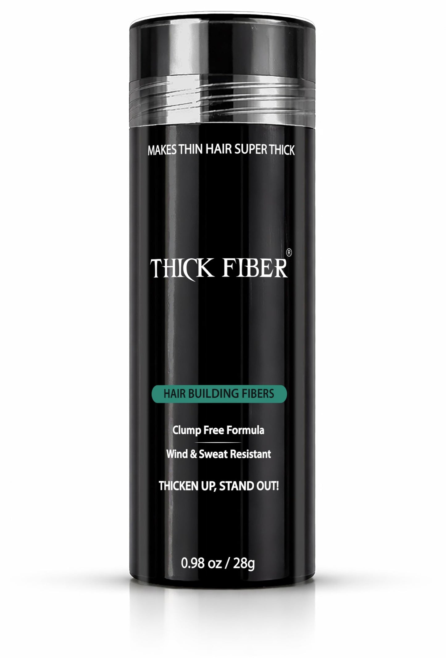 THICK FIBER Hair Fibers for Women & Men with Thinning Hair (Medium Brown) 28g, Hair Loss Concealer, Covers Bald Spots, Hairline & Sparse Areas, Natural Fuller Looking Hair
