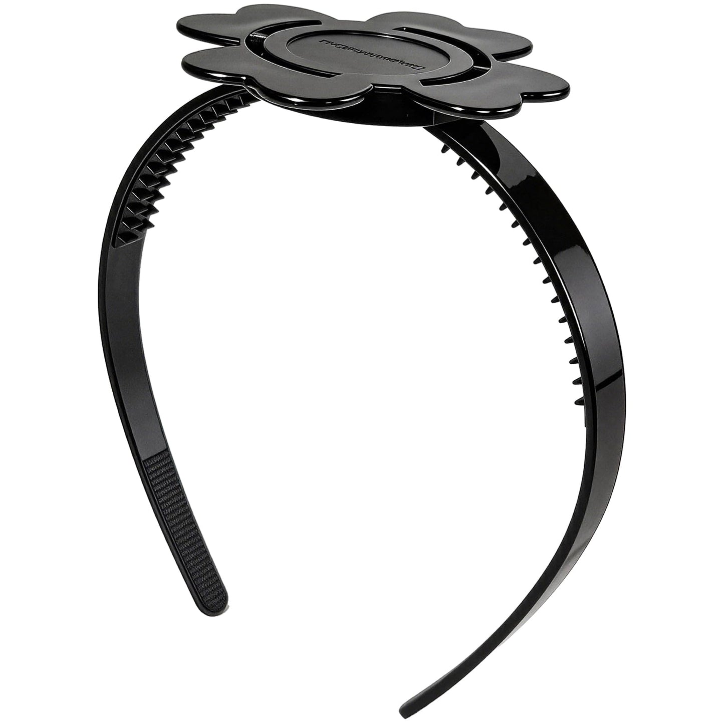 unibouti Graduation Cap Headband Insert Black - Original Four Leaves Clover - Secure Your Grad Cap on Curly, Natural Hair, Braids, Locs, Twists and Straight Hair