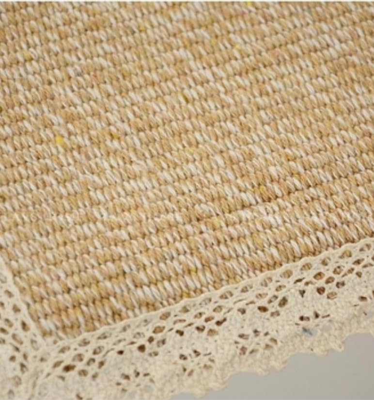 Khaki Polyester Tablecloth for Nightstand - 15.7x17.7