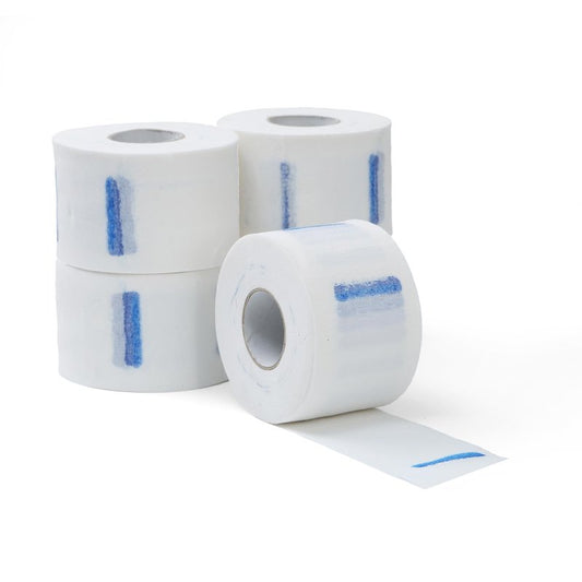 Kalinnee Professional Barber Neck Paper, 5 Rolls with 500 Strips, Disposable Stretchy Paper for Salon Haircut, Waxing, hair coloring Neck Strips (White)