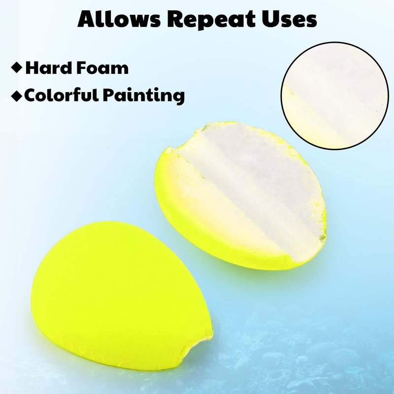 ShinyRelief 30 Pcs Trout Float Foam Teardrop Strike Fishing Bobbers Fishing Floats Fly Fishing Strike Indicators for Trout Offshore Saltwater Freshwater (Yellow)